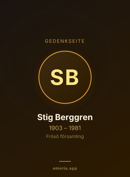Gedenkportrait von Stig Berggren