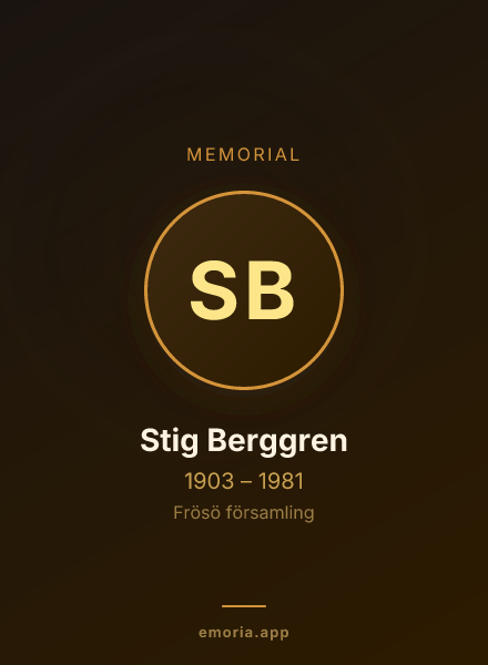 Memorial portrait of Stig Berggren