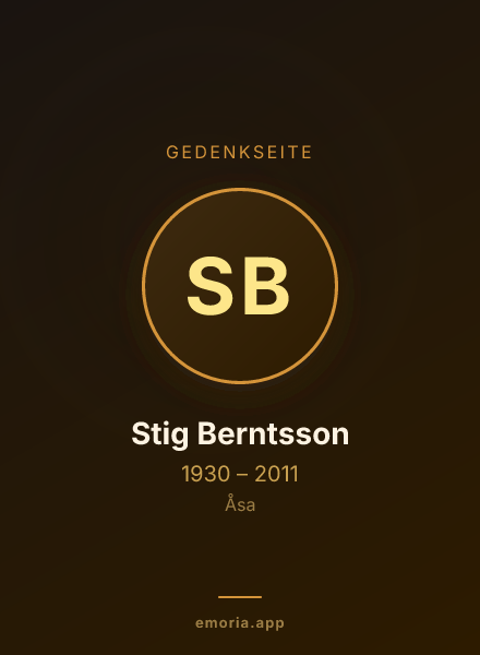 Gedenkportrait von Stig Berntsson