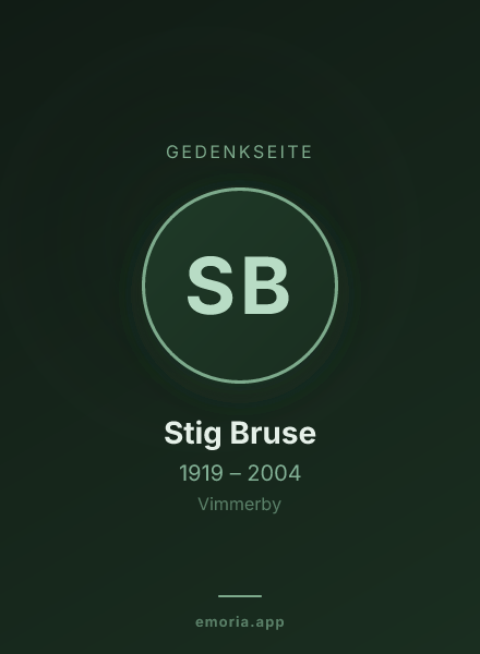 Gedenkportrait von Stig Bruse
