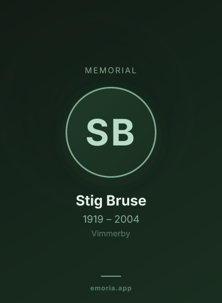 Memorial portrait of Stig Bruse