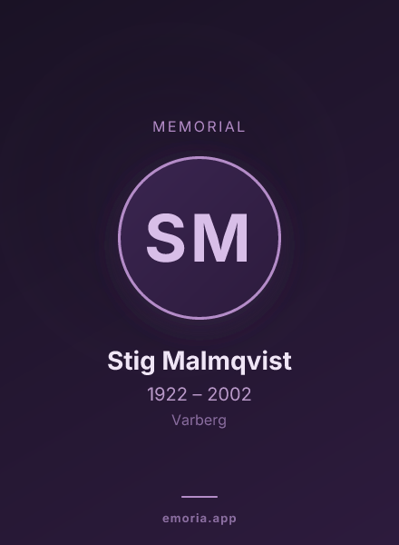 Memorial portrait of Stig Malmqvist