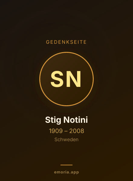 Gedenkportrait von Stig Notini