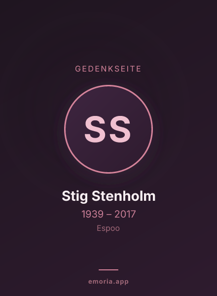 Gedenkportrait von Stig Stenholm