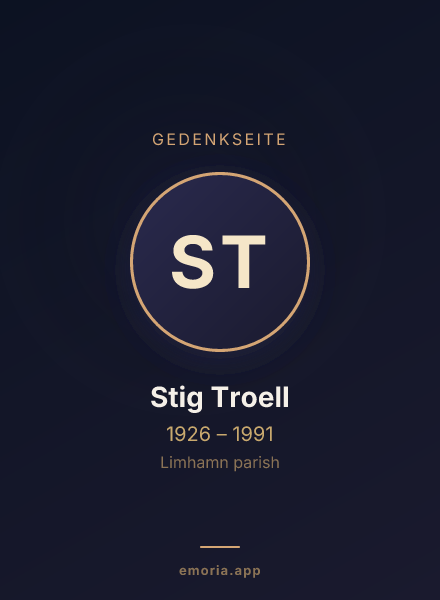 Gedenkportrait von Stig Troell