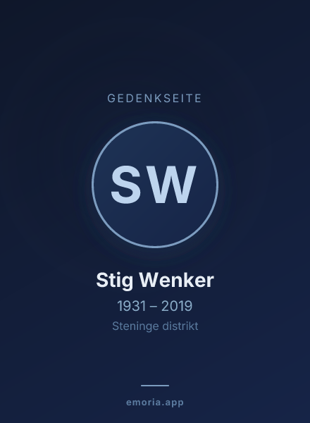Gedenkportrait von Stig Wenker