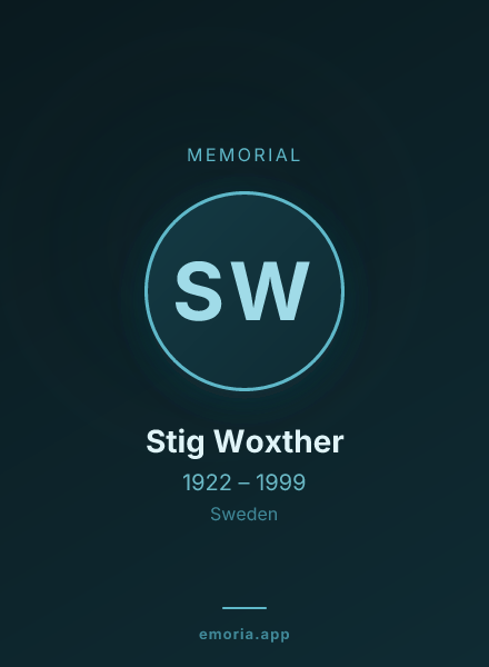 Memorial portrait of Stig Woxther