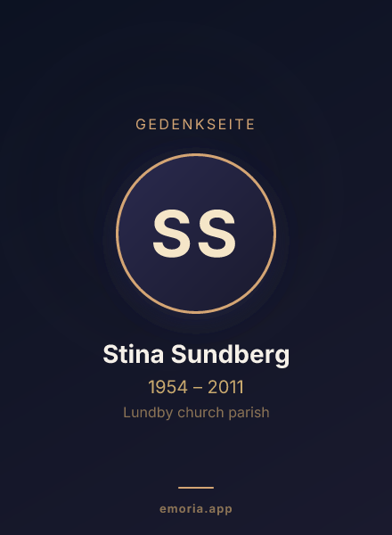 Gedenkportrait von Stina Sundberg