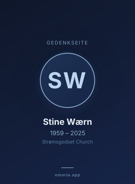 Gedenkportrait von Stine Wærn