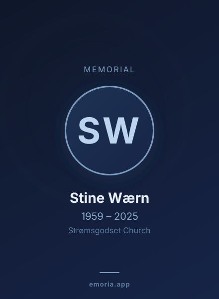 Memorial portrait of Stine Wærn