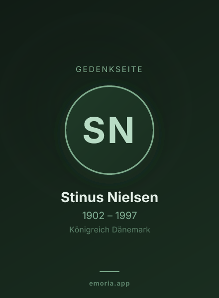 Gedenkportrait von Stinus Nielsen