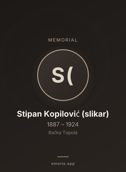 Memorial portrait of Stipan Kopilović (slikar)