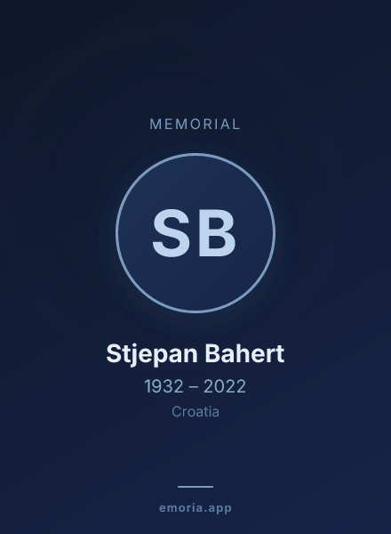 Memorial portrait of Stjepan Bahert