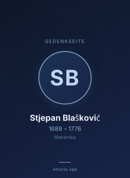 Gedenkportrait von Stjepan Blašković
