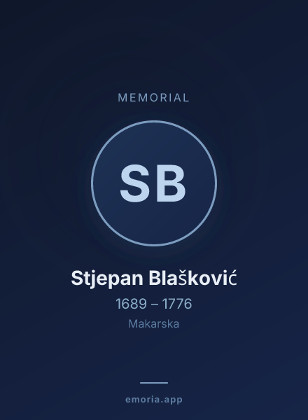 Memorial portrait of Stjepan Blašković