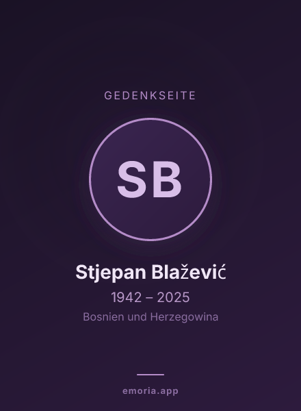 Gedenkportrait von Stjepan Blažević