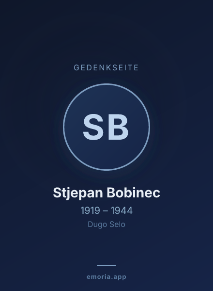 Gedenkportrait von Stjepan Bobinec