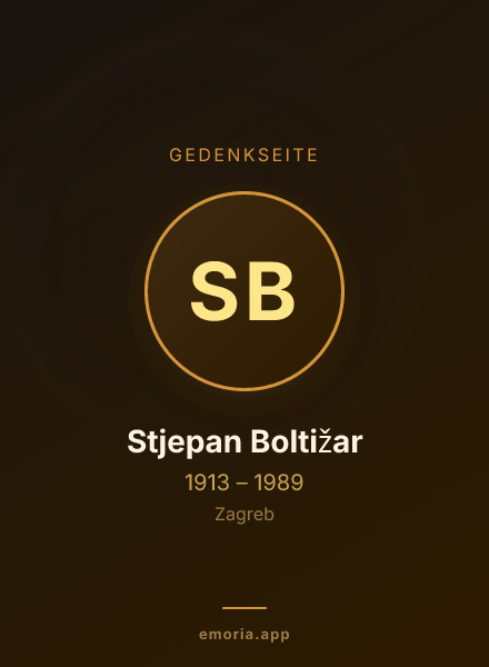 Gedenkportrait von Stjepan Boltižar