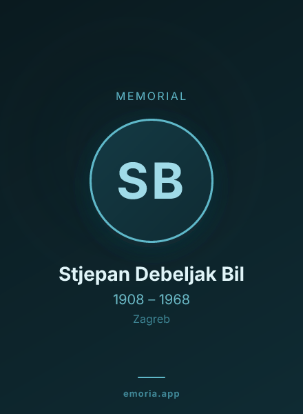 Memorial portrait of Stjepan Debeljak Bil