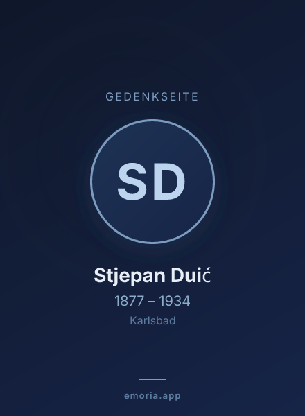 Gedenkportrait von Stjepan Duić