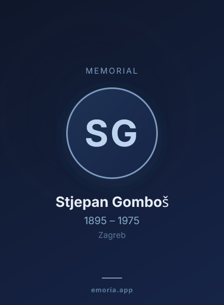 Memorial portrait of Stjepan Gomboš