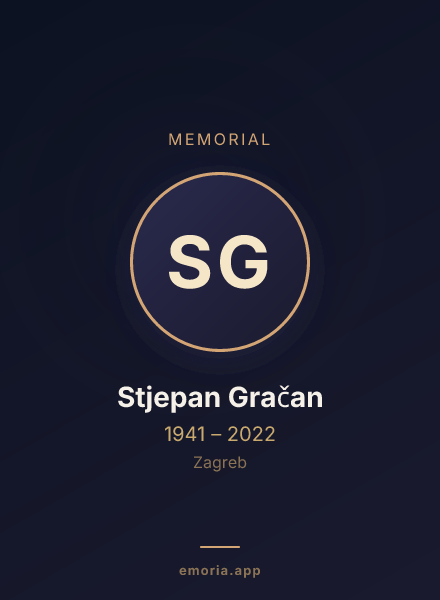 Memorial portrait of Stjepan Gračan