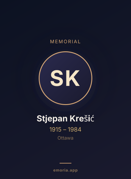 Memorial portrait of Stjepan Krešić