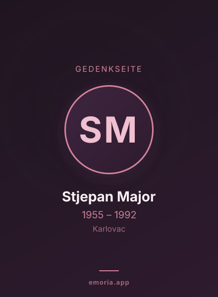 Gedenkportrait von Stjepan Major