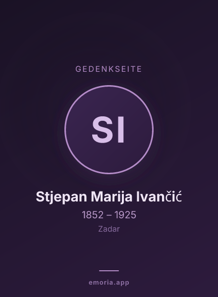 Gedenkportrait von Stjepan Marija Ivančić