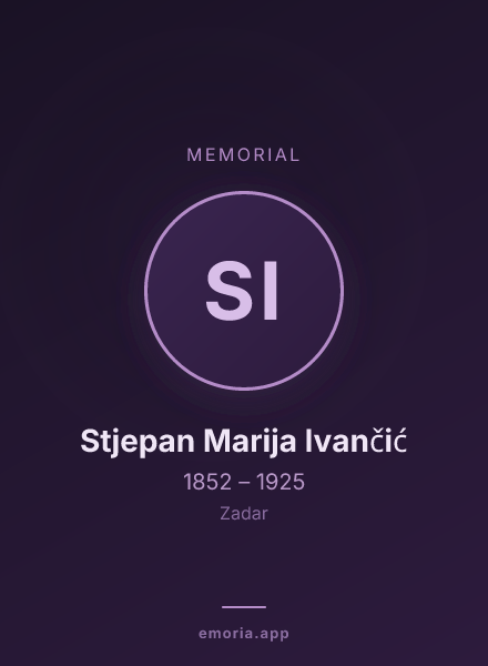 Memorial portrait of Stjepan Marija Ivančić