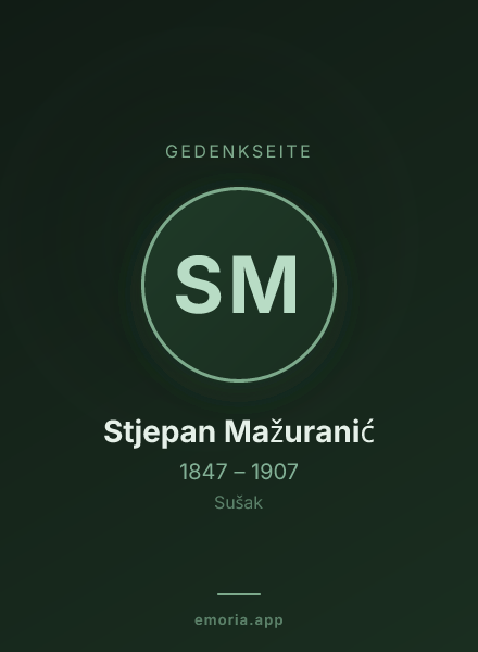 Gedenkportrait von Stjepan Mažuranić