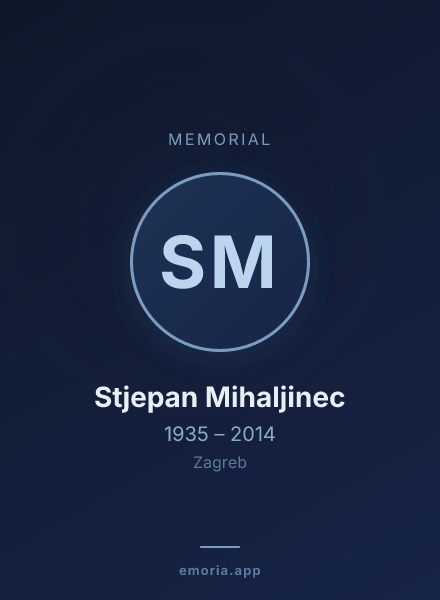Memorial portrait of Stjepan Mihaljinec