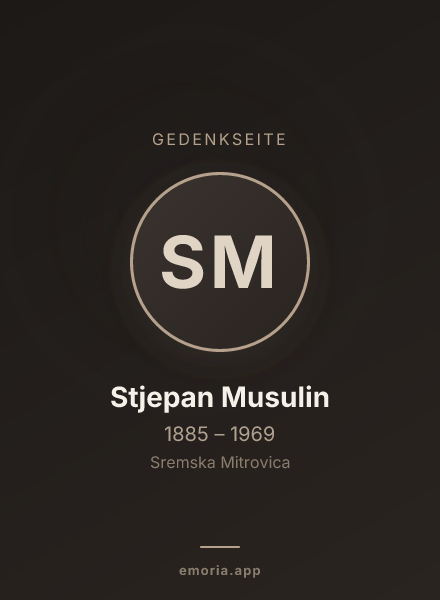 Gedenkportrait von Stjepan Musulin