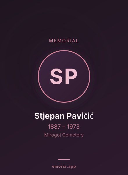 Memorial portrait of Stjepan Pavičić