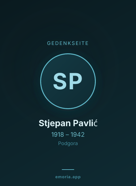 Gedenkportrait von Stjepan Pavlić