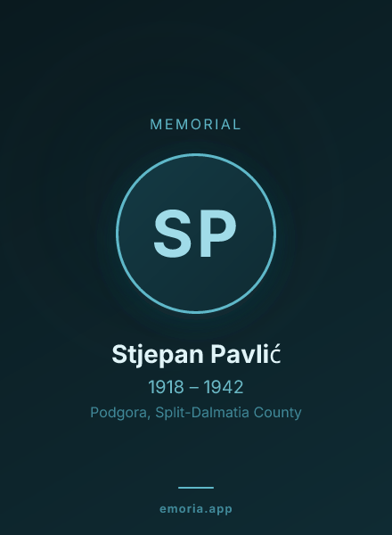 Memorial portrait of Stjepan Pavlić