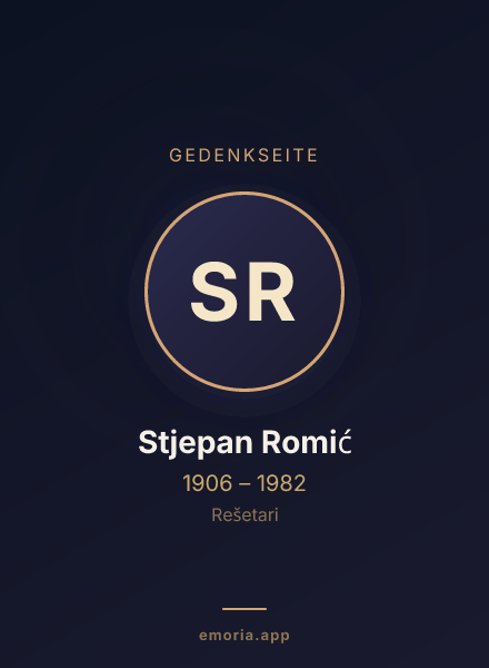 Gedenkportrait von Stjepan Romić