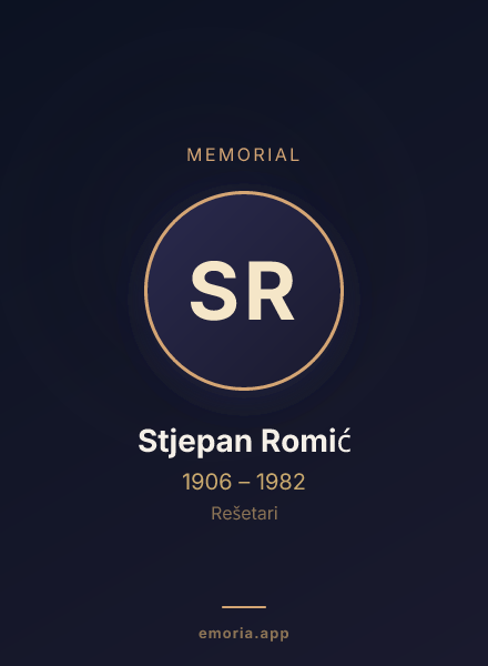 Memorial portrait of Stjepan Romić
