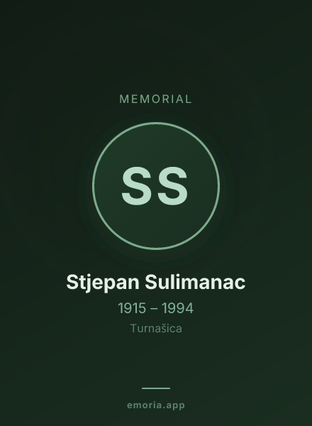 Memorial portrait of Stjepan Sulimanac