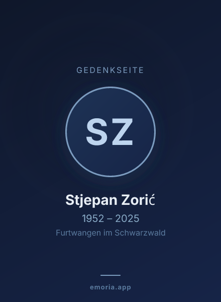 Gedenkportrait von Stjepan Zorić