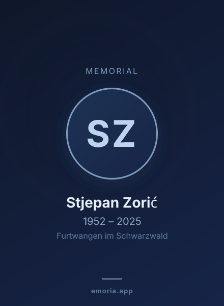 Memorial portrait of Stjepan Zorić