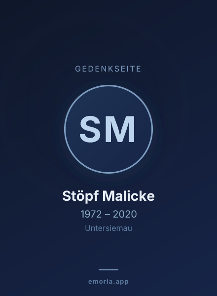 Gedenkportrait von Stöpf Malicke