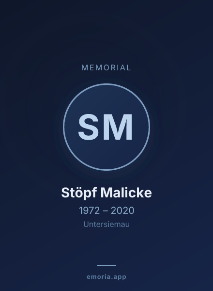 Memorial portrait of Stöpf Malicke