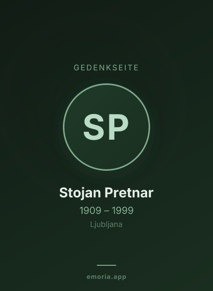 Gedenkportrait von Stojan Pretnar