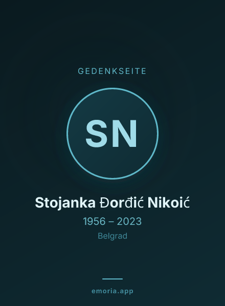 Gedenkportrait von Stojanka Đorđić Nikoić