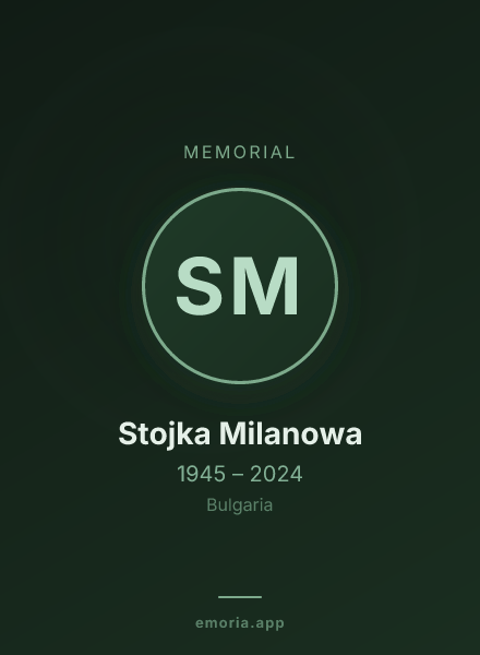 Memorial portrait of Stojka Milanowa