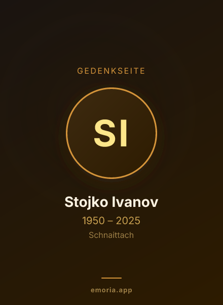 Gedenkportrait von Stojko Ivanov