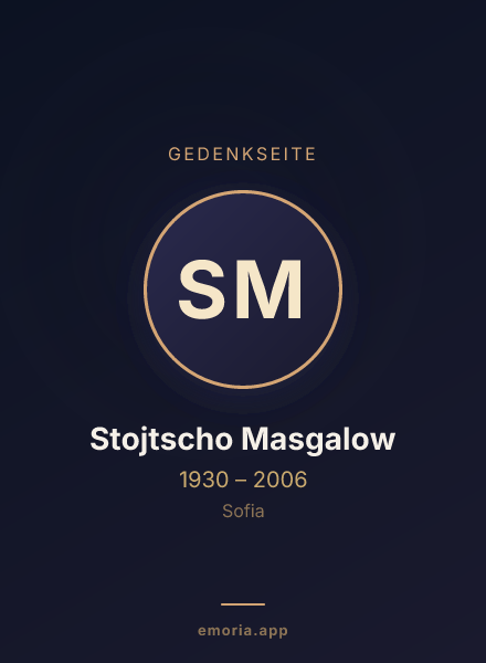 Gedenkportrait von Stojtscho Masgalow