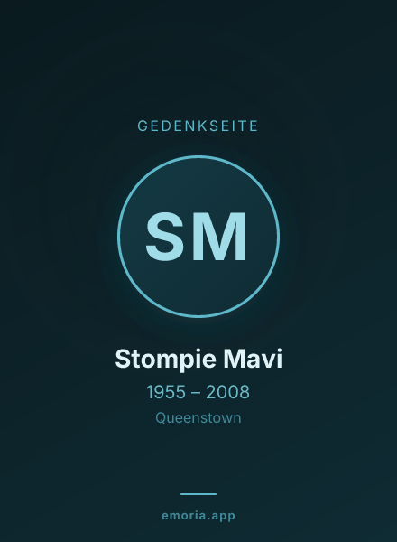 Gedenkportrait von Stompie Mavi