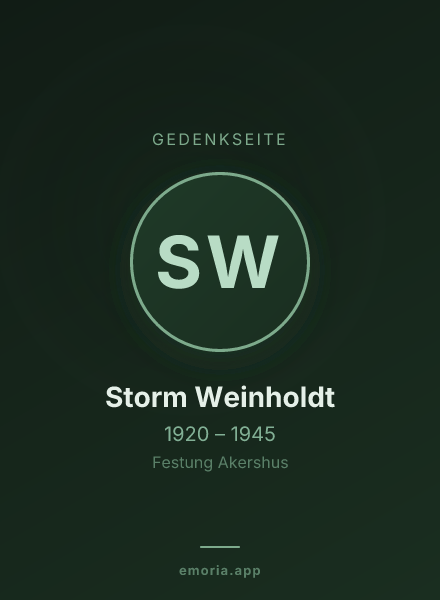 Gedenkportrait von Storm Weinholdt